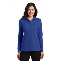 Port Authority® Ladies  Silk Touch™ Long Sleeve Polo.  L500LS