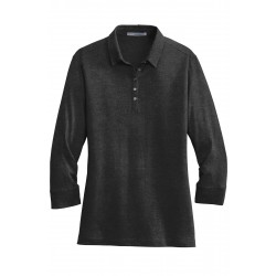 Port Authority® Ladies 3/4-Sleeve Meridian Cotton Blend Polo. L578