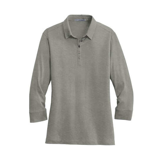 Port Authority® Ladies 3/4-Sleeve Meridian Cotton Blend Polo. L578