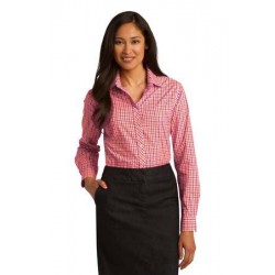 Port Authority® Ladies Long Sleeve Gingham Easy Care Shirt. L654