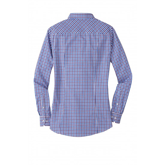 Port Authority® Ladies Long Sleeve Gingham Easy Care Shirt. L654