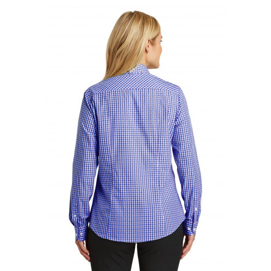 Port Authority® Ladies Long Sleeve Gingham Easy Care Shirt. L654