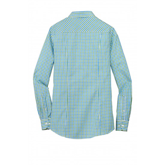 Port Authority® Ladies Long Sleeve Gingham Easy Care Shirt. L654