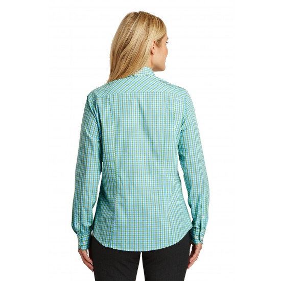 Port Authority® Ladies Long Sleeve Gingham Easy Care Shirt. L654