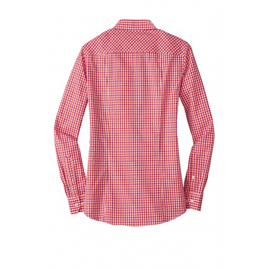 Port Authority® Ladies Long Sleeve Gingham Easy Care Shirt. L654