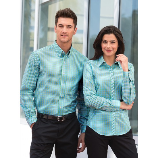 Port Authority® Ladies Long Sleeve Gingham Easy Care Shirt. L654