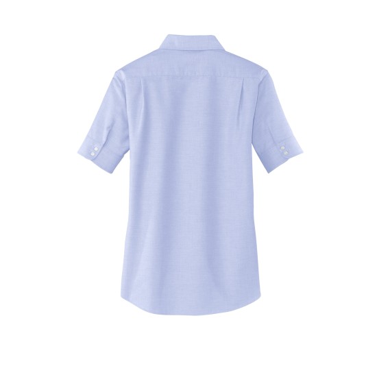 Port Authority® Ladies Short Sleeve SuperPro™ Oxford Shirt. L659