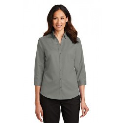 Port Authority® Ladies 3/4-Sleeve SuperPro™ Twill Shirt. L665