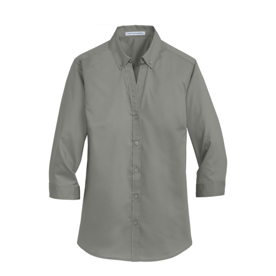 Port Authority® Ladies 3/4-Sleeve SuperPro™ Twill Shirt. L665