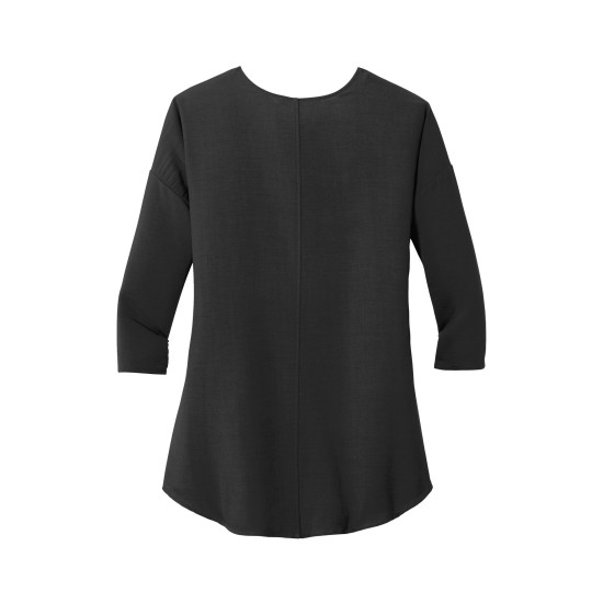 Port Authority® Ladies Concept 3/4-Sleeve Soft Split Neck Top. LK5433