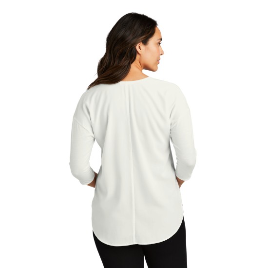 Port Authority® Ladies Concept 3/4-Sleeve Soft Split Neck Top. LK5433