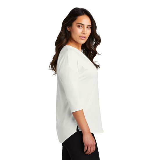 Port Authority® Ladies Concept 3/4-Sleeve Soft Split Neck Top. LK5433