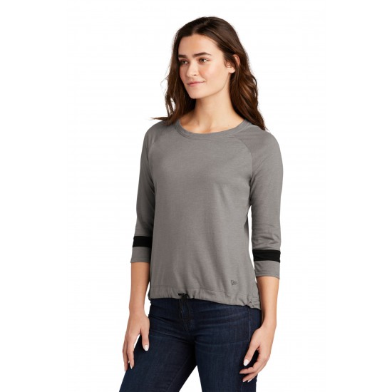 New Era Ladies Tri-Blend 3/4-Sleeve Tee LNEA136