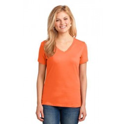 Port & Company® Ladies Core Cotton V-Neck Tee. LPC54V