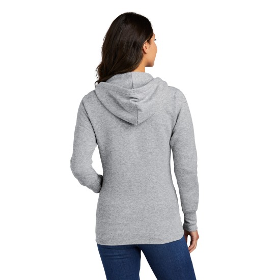 Port & Company® Ladies Core Fleece Full-Zip Hooded Sweatshirt. LPC78ZH