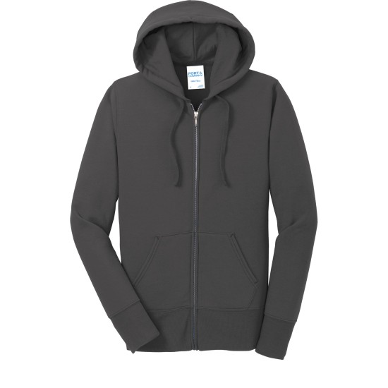 Port & Company® Ladies Core Fleece Full-Zip Hooded Sweatshirt. LPC78ZH