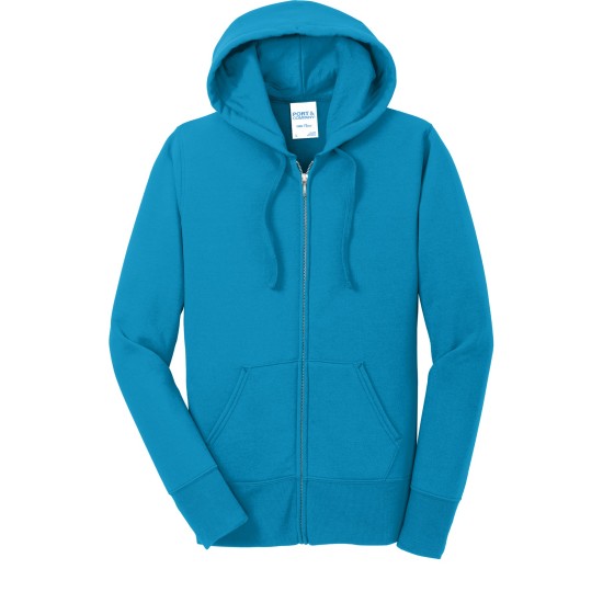 Port & Company® Ladies Core Fleece Full-Zip Hooded Sweatshirt. LPC78ZH