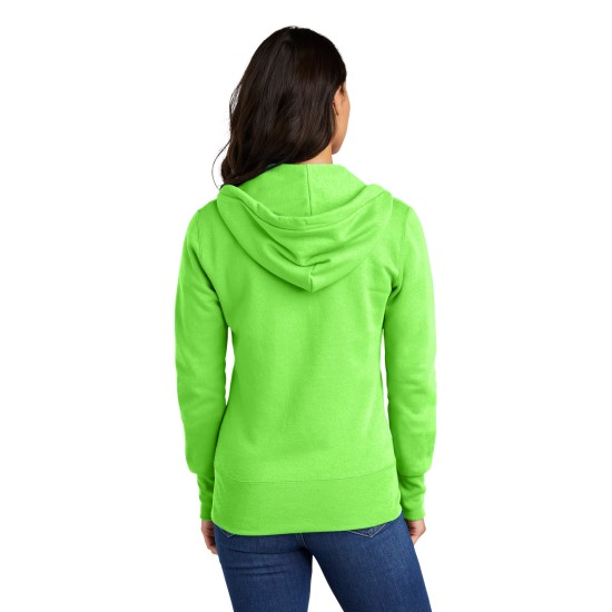 Port & Company® Ladies Core Fleece Full-Zip Hooded Sweatshirt. LPC78ZH