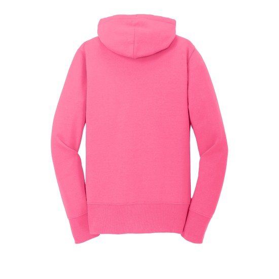 Port & Company® Ladies Core Fleece Full-Zip Hooded Sweatshirt. LPC78ZH