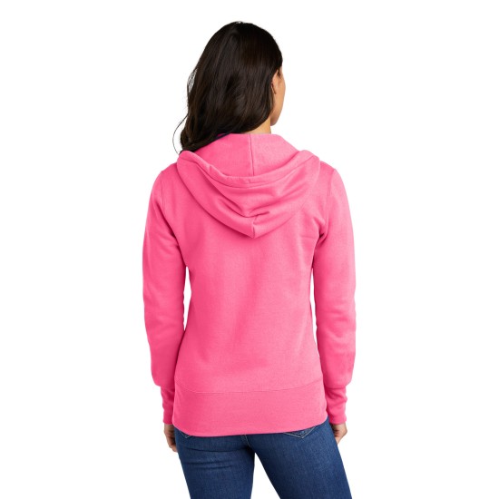 Port & Company® Ladies Core Fleece Full-Zip Hooded Sweatshirt. LPC78ZH