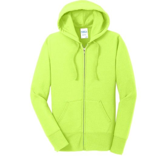 Port & Company® Ladies Core Fleece Full-Zip Hooded Sweatshirt. LPC78ZH