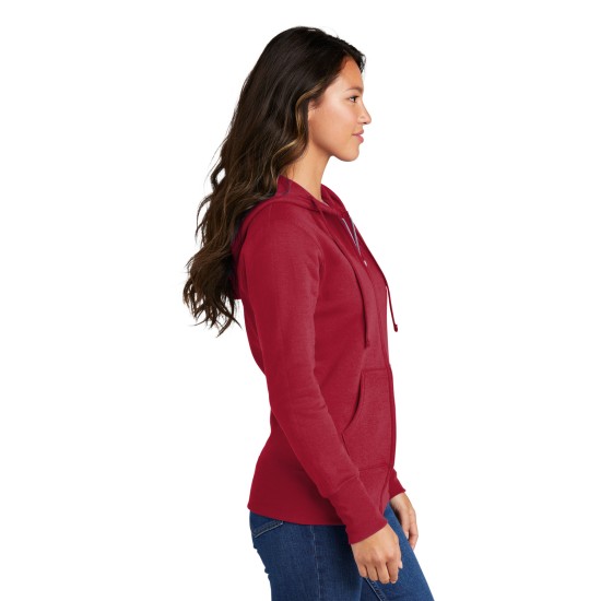 Port & Company® Ladies Core Fleece Full-Zip Hooded Sweatshirt. LPC78ZH