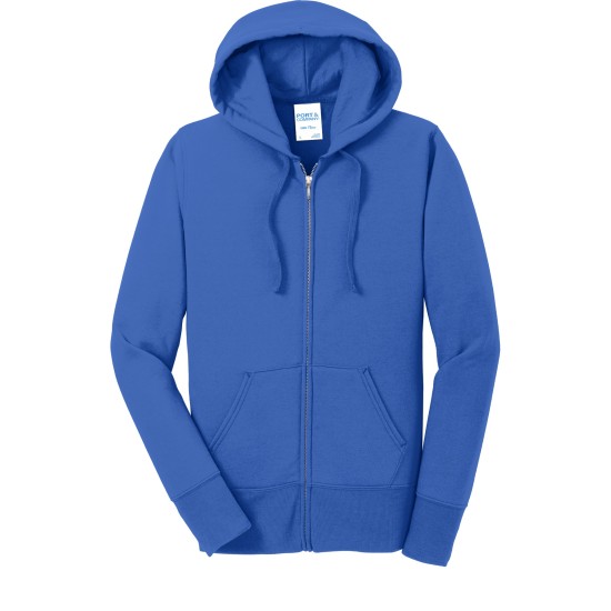 Port & Company® Ladies Core Fleece Full-Zip Hooded Sweatshirt. LPC78ZH