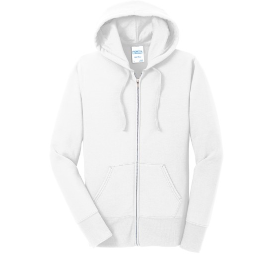 Port & Company® Ladies Core Fleece Full-Zip Hooded Sweatshirt. LPC78ZH