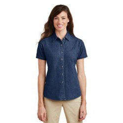 Port & Company® - Ladies Short Sleeve Value Denim Shirt.  LSP11