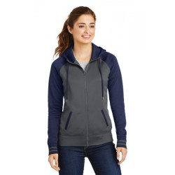 Sport-Tek Ladies Sport-Wick Varsity Fleece Full-Zip Hooded Jacket. LST236