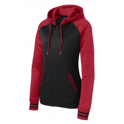 Sport-Tek Ladies Sport-Wick Varsity Fleece Full-Zip Hooded Jacket. LST236