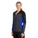 Sport-Tek Ladies Tech Fleece Colorblock Full-Zip Hooded Jacket. LST245