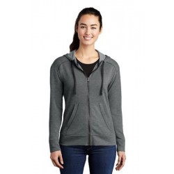 Sport-Tek Ladies PosiCharge Tri-Blend Wicking Fleece Full-Zip Hooded Jacket LST293