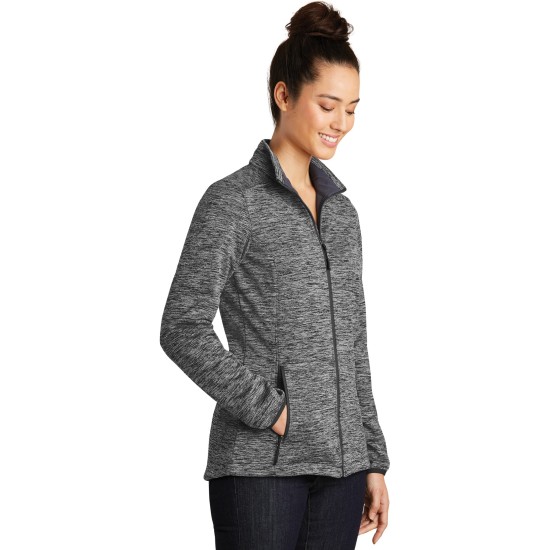 Sport-Tek Ladies PosiCharge Electric Heather Soft Shell Jacket. LST30