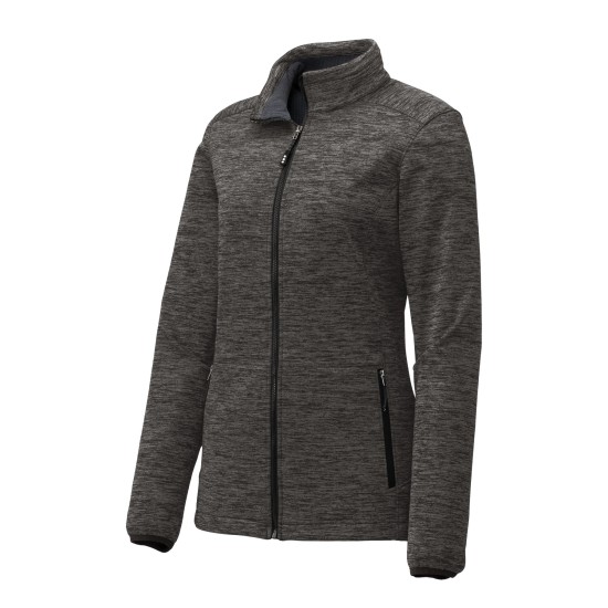 Sport-Tek Ladies PosiCharge Electric Heather Soft Shell Jacket. LST30