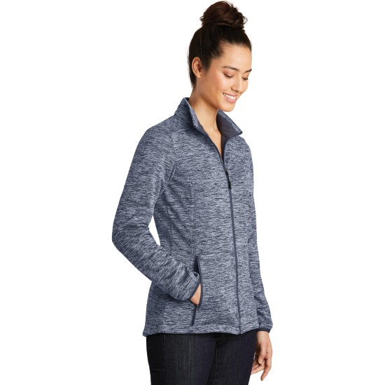 Sport-Tek Ladies PosiCharge Electric Heather Soft Shell Jacket. LST30