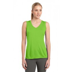 Sport-Tek Ladies Sleeveless PosiCharge Competitor V-Neck Tee. LST352