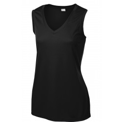 Sport-Tek Ladies Sleeveless PosiCharge Competitor V-Neck Tee. LST352