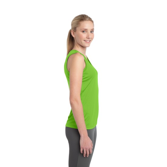 Sport-Tek Ladies Sleeveless PosiCharge Competitor V-Neck Tee. LST352