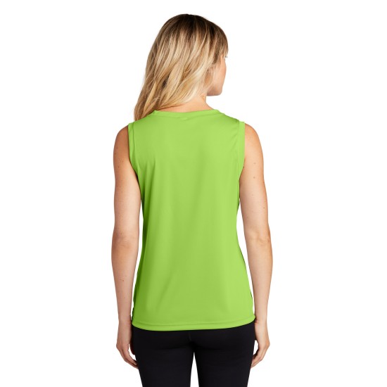 Sport-Tek Ladies Sleeveless PosiCharge Competitor V-Neck Tee. LST352