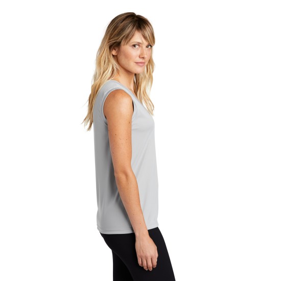 Sport-Tek Ladies Sleeveless PosiCharge Competitor V-Neck Tee. LST352