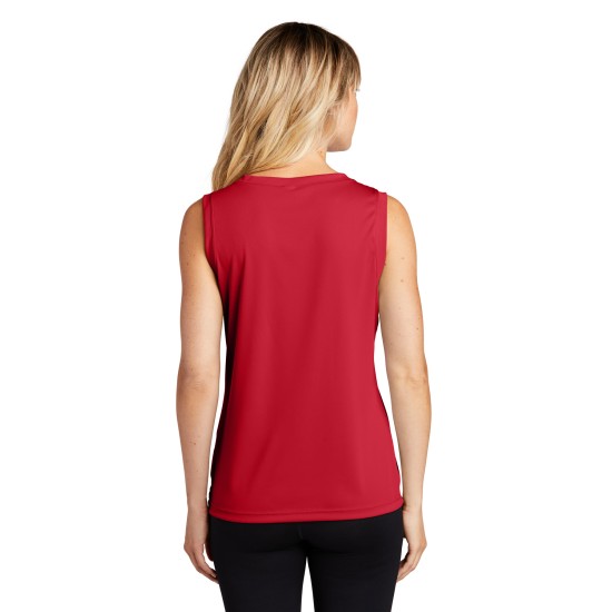 Sport-Tek Ladies Sleeveless PosiCharge Competitor V-Neck Tee. LST352