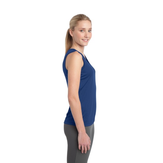 Sport-Tek Ladies Sleeveless PosiCharge Competitor V-Neck Tee. LST352