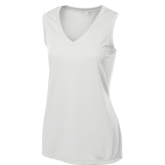 Sport-Tek Ladies Sleeveless PosiCharge Competitor V-Neck Tee. LST352