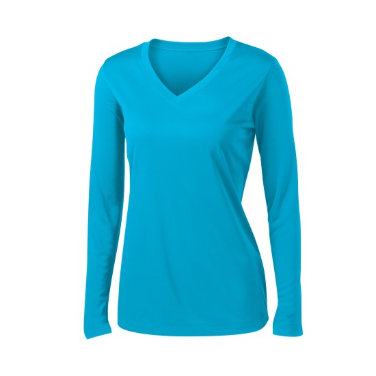 Sport-Tek Ladies Long Sleeve PosiCharge Competitor V-Neck Tee. LST353LS