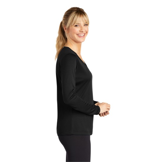 Sport-Tek Ladies Long Sleeve PosiCharge Competitor V-Neck Tee. LST353LS