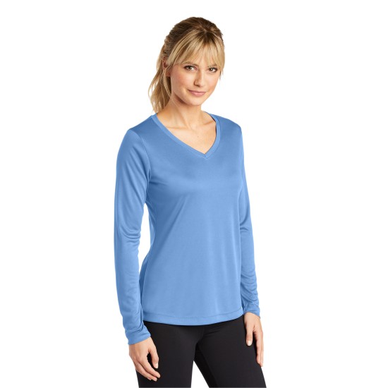 Sport-Tek Ladies Long Sleeve PosiCharge Competitor V-Neck Tee. LST353LS