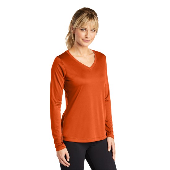 Sport-Tek Ladies Long Sleeve PosiCharge Competitor V-Neck Tee. LST353LS