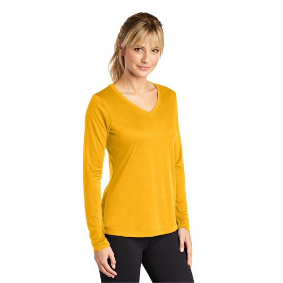 Sport-Tek Ladies Long Sleeve PosiCharge Competitor V-Neck Tee. LST353LS