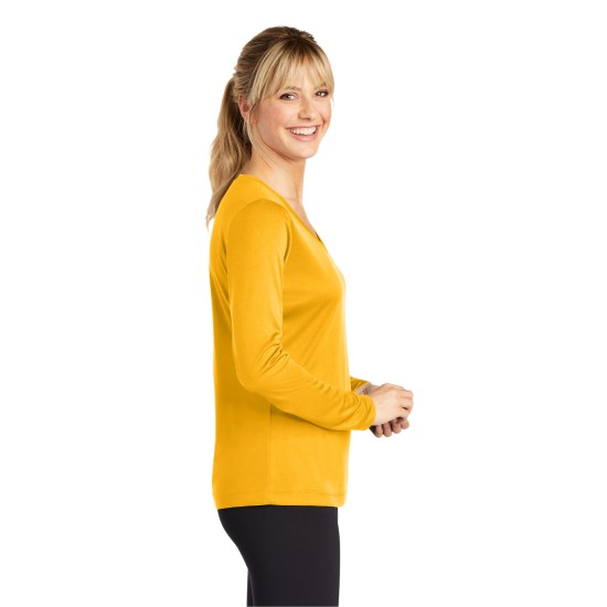 Sport-Tek Ladies Long Sleeve PosiCharge Competitor V-Neck Tee. LST353LS